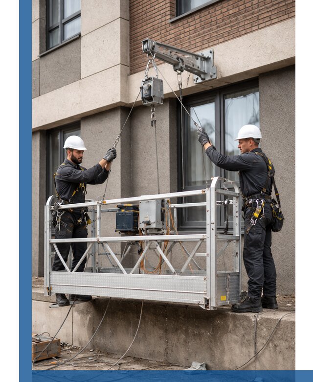 Монтаж и подъем фасадной люльки в Ржеве с гарантией безопасности