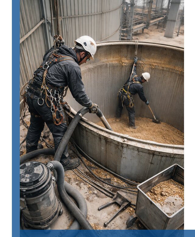 Профессиональная чистка зерновых бункеров в Ржеве с выездом