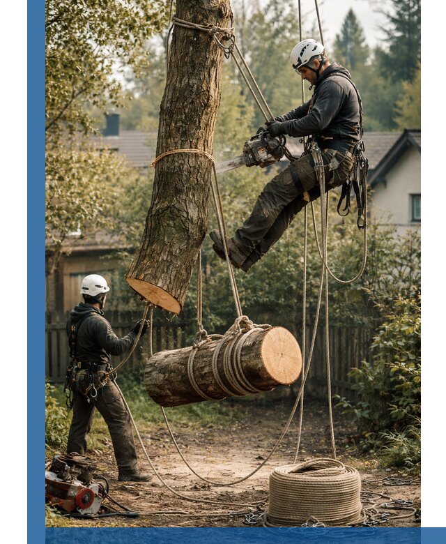Валка деревьев частями в Ржеве, безопасно и аккуратно