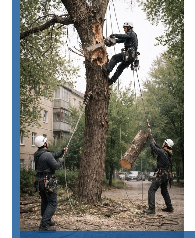Срочное удаление аварийных деревьев в Ржеве с гарантией безопасности
