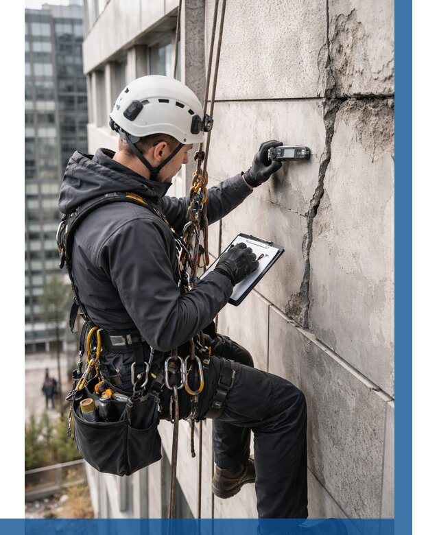 Обследование фасада альпинистами в Ржеве от 123 р. | ВЫСОТНИК-Ржв