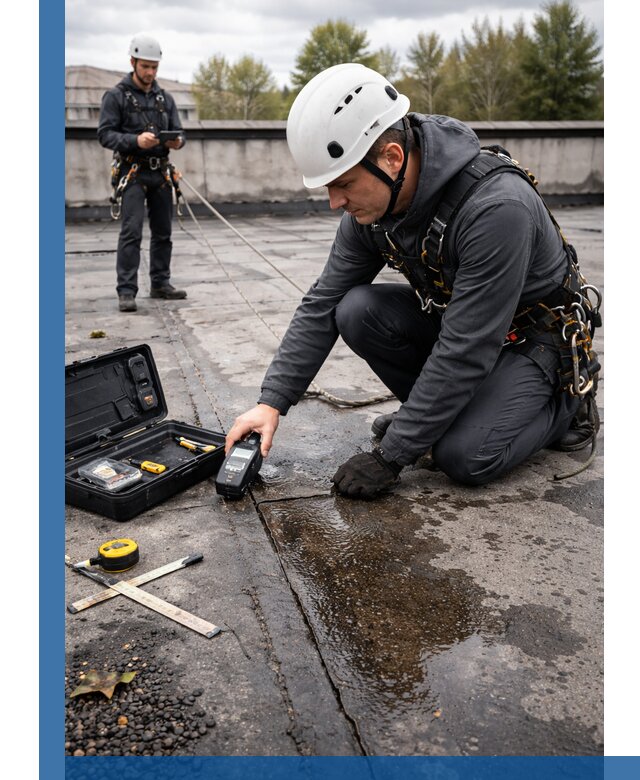 Обследование кровли на протечки и выявление дефектов в Ржеве