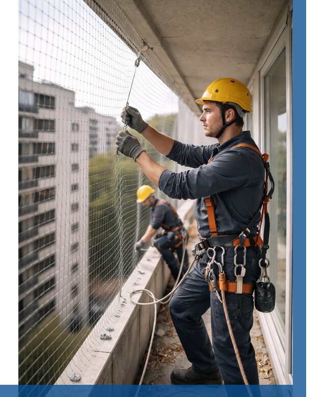 Монтаж сетки от птиц в Ржеве от 4626 р. | ВЫСОТНИК-Ржв